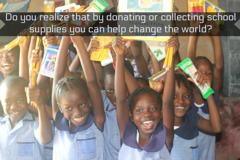 donate or collect school supplies or pencils for kids in africa